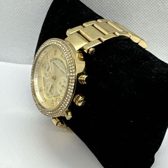Michael Kors Parker MK5354 Women\'s Gold Stainless Steel Analog Dial Watch JNA393 main image 7